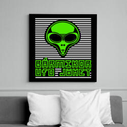 printfashion bármikor UFO jöhet - Vászonkép - Fekete (6643851)