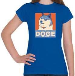 printfashion IN DOGE WE TRUST - Női póló - Királykék (10738210)