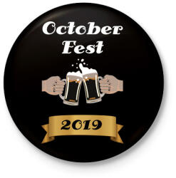 printfashion oktober fest - Kitűző, hűtőmágnes - Fekete (3098753)