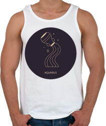 printfashion Aquarius - Vízöntő - Férfi atléta - Fehér (6258941)