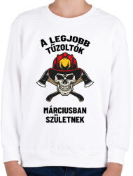 printfashion A legjobb tűzoltók - Gyerek pulóver - Fehér (6234552)