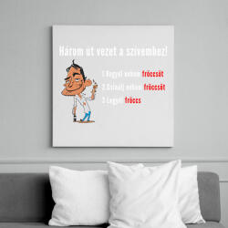 printfashion 3 út a szívemhez - Vászonkép - Fehér (6626794)
