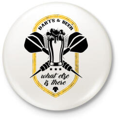 printfashion Sör és Darts - Kitűző, hűtőmágnes - Fehér (3078179)