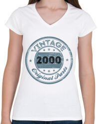 printfashion 2000 - Női V-nyakú póló - Fehér (12169629)