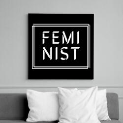 printfashion Feminist (white) - Vászonkép - Fekete (8535042)