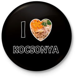 printfashion I love kocsonya - Kitűző, hűtőmágnes - Fekete (8696739)