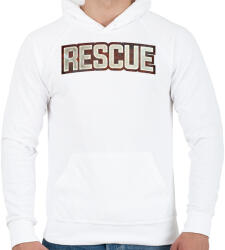 printfashion Rescue - Férfi kapucnis pulóver - Fehér (458313)