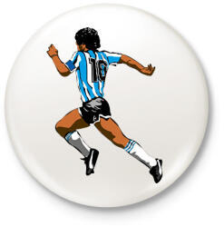 printfashion Maradona - Kitűző, hűtőmágnes - Fehér (16840687)