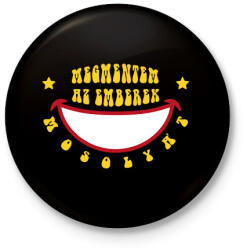 printfashion Megmentem a mosolyt - Kitűző, hűtőmágnes - Fekete (10350196)