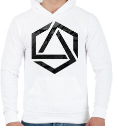 printfashion Hexagonal 3 - Férfi kapucnis pulóver - Fehér (345340)