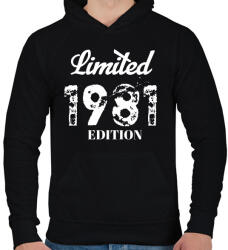 printfashion 1981 - Férfi kapucnis pulóver - Fekete (4556262)
