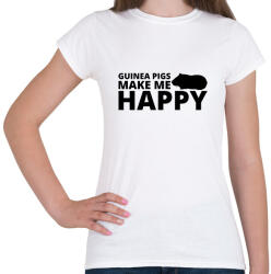 printfashion Guinea pigs make me happy - Női póló - Fehér (13437632)