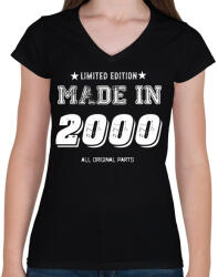 printfashion 2000 - Női V-nyakú póló - Fekete (4055195)