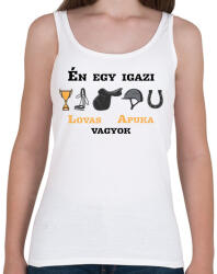 printfashion Igazi lovas apuka - Női atléta - Fehér (6322152)