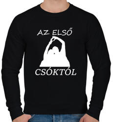 printfashion AZ ELSŐ CSÓKTÓL - Férfi pulóver - Fekete (15541851)