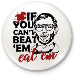 printfashion Eat 'em - Kitűző, hűtőmágnes - Fehér (9336086)