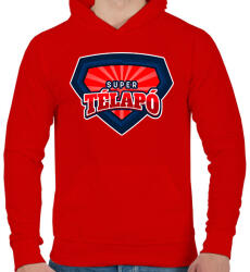 printfashion SUPER TÉLAPÓ - Férfi kapucnis pulóver - Piros (10829582)