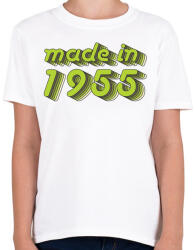 printfashion made-in-1955-green-grey - Gyerek póló - Fehér (481915)