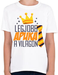 printfashion Legjobb apuka a világon! - Gyerek póló - Fehér (2597344)