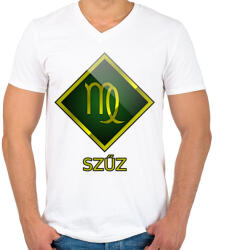 printfashion Szűz - Férfi V-nyakú póló - Fehér (5350021)