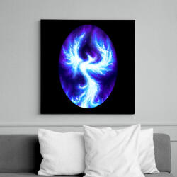 printfashion Kék Főnix - Vászonkép - Fekete (14265794)