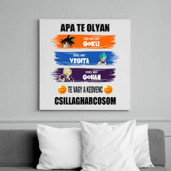printfashion Apa te vagy a kedvenc csillagharcosom - Vászonkép - Fehér (16372075)