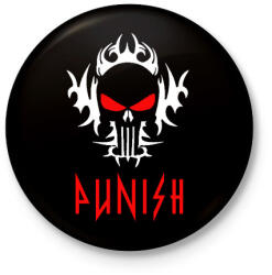 printfashion punish - Kitűző, hűtőmágnes - Fekete (3098667)