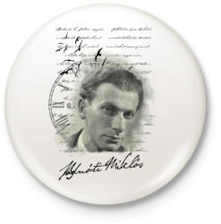 printfashion Radnóti Miklós - Kitűző, hűtőmágnes - Fehér (3088137)