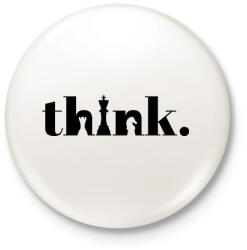 printfashion think. - Kitűző, hűtőmágnes - Fehér (7455468)
