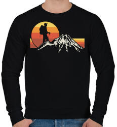 printfashion Hegymászás - Férfi pulóver - Fekete (5449717)