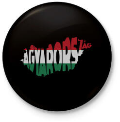 printfashion Magyarország - Kitűző, hűtőmágnes - Fekete (3101180)