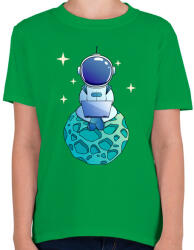 printfashion Kocka asztronauta zöld - Gyerek póló - Zöld (4259091)