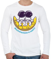 printfashion Hülyeségekben is együtt - Férfi hosszú ujjú póló - Fehér (6672237)