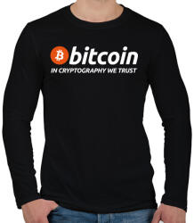printfashion Bitcoin - Férfi hosszú ujjú póló - Fekete (411717)