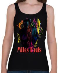 printfashion miles davis colorful - Női atléta - Fekete (2651617)