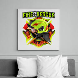printfashion Fire and Rescue - Vászonkép - Fehér (6622758)