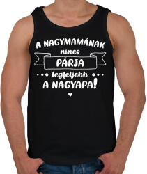 printfashion A nagymamának nincs párja - Fehér - Férfi atléta - Fekete (7061021)