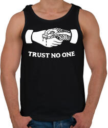 printfashion Trust no one! - Férfi atléta - Fekete (2362157)