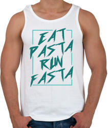 printfashion Eat pasta run fasta - Férfi atléta - Fehér (7355780)