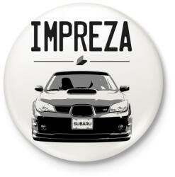 printfashion Subaru Impreza - Kitűző, hűtőmágnes - Fehér (3079930)