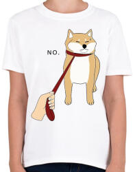 printfashion Makacs akita - Gyerek póló - Fehér (4839361)