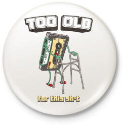 printfashion Öreg kazetta - Kitűző, hűtőmágnes - Fehér (3075975)