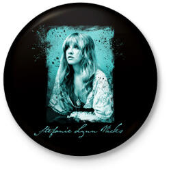 printfashion Stephanie Lynn Nicks - Kitűző, hűtőmágnes - Fekete (3104410)