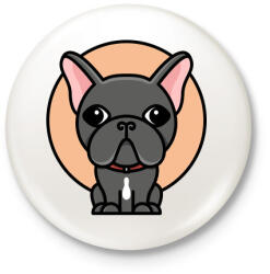 printfashion Frenchie - Kitűző, hűtőmágnes - Fehér (3090475)