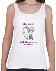 printfashion Pihentetem a szemem unikornis - Női atléta - Fehér (14388337)