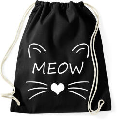printfashion MEOW - Sportzsák, Tornazsák - Fekete (5024635)
