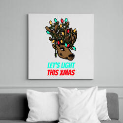 printfashion Karácsonyi fények - Vászonkép - Fehér (6641119)