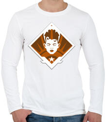 printfashion Apex Legends Bangalore Jelvény (Badge) - Férfi hosszú ujjú póló - Fehér (1307105)