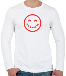 printfashion NO THANKS - Férfi hosszú ujjú póló - Fehér (10946769)