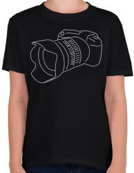 printfashion Camera - Gyerek póló - Fekete (5328868)